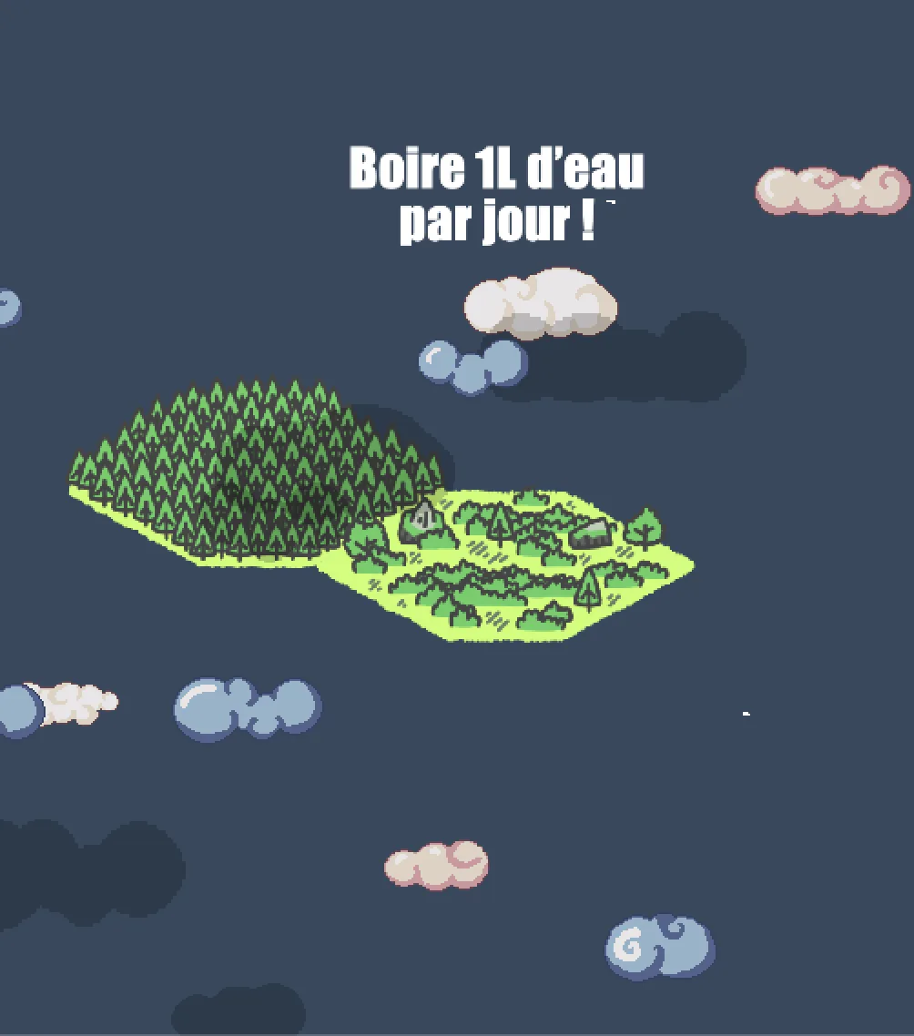 Capture d’une carte TileHabit avec plusieurs îles